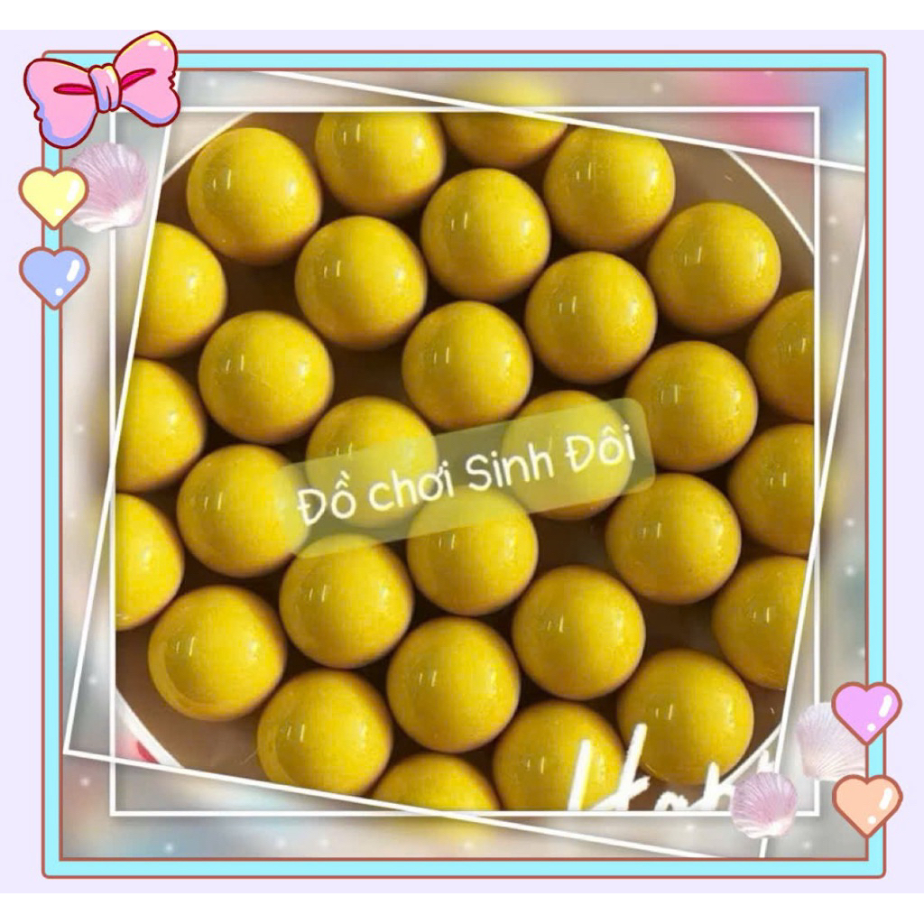 bi nhựa 16mm màu vàng - bi nhựa đặt ruột - phụ kiện bi các loại đồ chơi