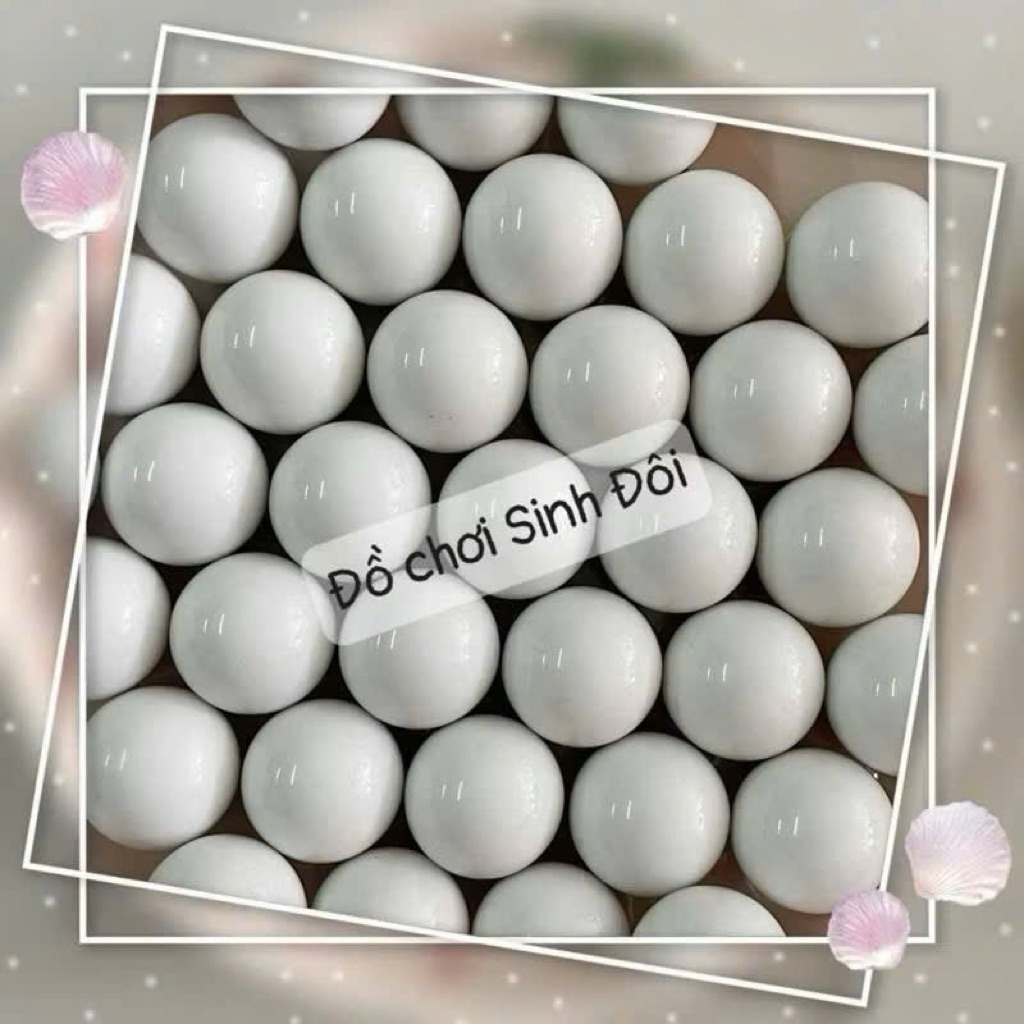 bi nhựa 16mm màu trắng - bi nhựa đặt ruột - phụ kiện bi các loại đồ chơi