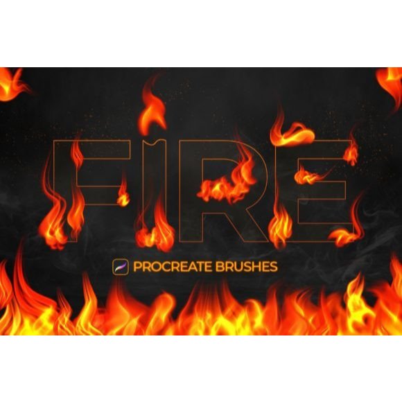 BỘ 12 BRUSH LỬA PROCREATE – HIỆU ỨNG NGỌN LỬA CHÂN THỰC