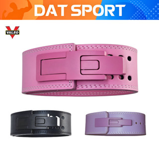 Đai Lưng Tập Gym Có Khóa Lẫy VALEO Chất Liệu Da Bò Cao Cấp, Hỗ Trợ Deadlift, Squat, Tập Tạ, Power Lifting