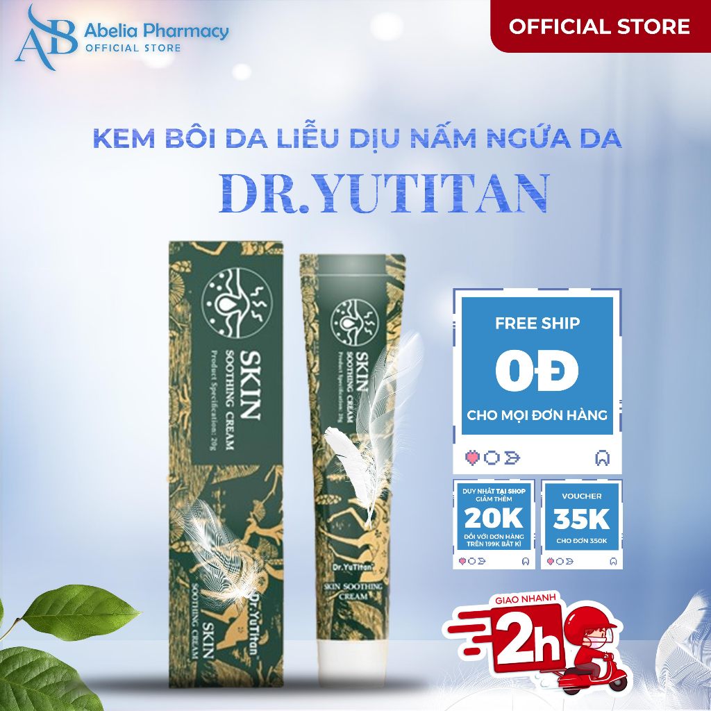 Gel Da Liễu Bôi Nấm Ngứa Da Dr.YuTitan – Kem Dr.Yu Titan Hỗ Trợ Giảm Mẩn Đỏ, Sưng Tấy, Làm Dịu Da Kí