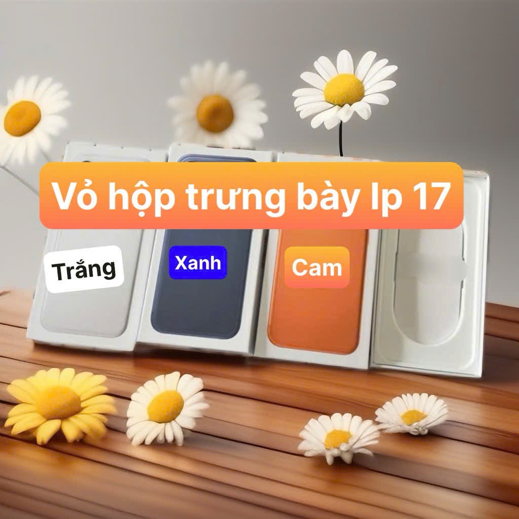 Vỏ hộp iphone 17 - Hộp giấy trưng bày, decor showroom ( Tặng kèm seal hộp, Không kèm máy)