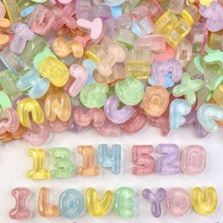  Charm TRONG chữ cái trang trí nhiều mầu sắc Mũ Bảo Hiểm ốp lưng  làm đồ DIY trang trí dép  kèm keo dán  