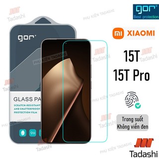  Kính Cường Lực Gor Xiaomi 15T  15T Pro Xiaomi 14T  14T Pro  13T Pro Trong Suốt Không Viền Đen 9H  Vát 2.5D - Hãng Gor 