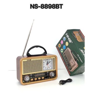 Đài radio NS 8898 BT kết nối bluetooth,fm,am,sw có cổng usb thẻ nhớ