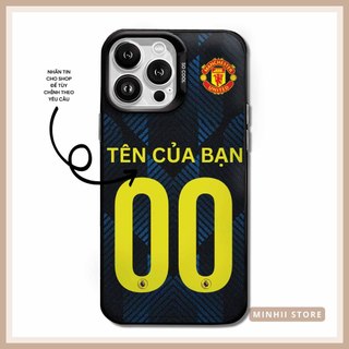 Ốp lưng điện thoại bóng đá dành cho iphone chất liệu vân da câu lạc bộ MU cực chất 6/6splus/7/7plus/8/8plus/x/xs/11/12/