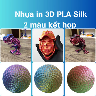  Nhựa in 3D PLA Silk 2 3 4 màu sắc kết hợp dễ in màu sắc đẹp. Nhựa in 3D nhiều màu 