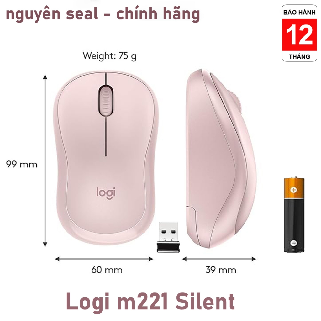 Chuột không dây Logi M221 (silent) và M240 bluetooth (silent)