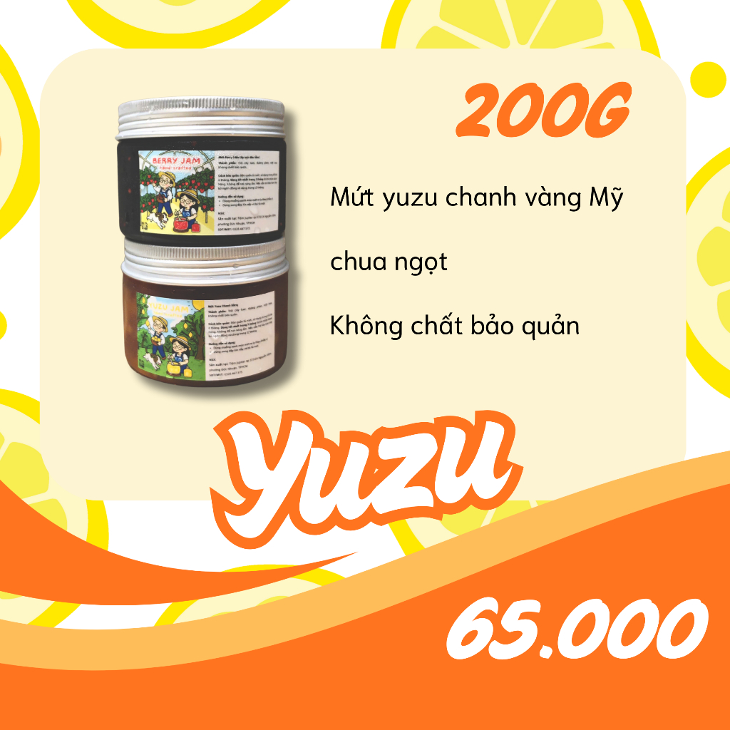 Mứt Chanh Vàng Yuzu Homemade
