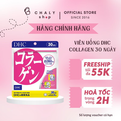 Viên uống DHC Collagen chống lão hoá bổ sung 2.050mg collagen Nhật 30 ngày