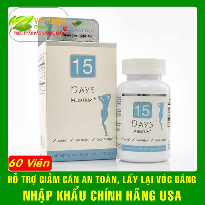 Viên uống giảm cân an toàn 15 Days Meratrim hỗ trợ giảm béo từ thảo dược thiên nhiên | Nhập khẩu chí
