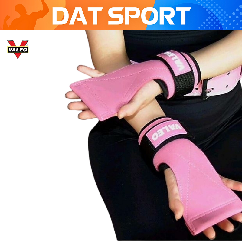 Găng Tay Tập Gym - Dây Kéo Lưng (Lifting Straps) Valeo Chất Liệu Da PU - Hỗ Trợ Deadlift -  XG06