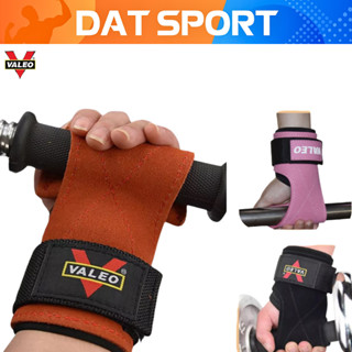  Găng Tay Tập Gym ,Dây Kéo Lưng  Lifting Straps  VALEO Chính Hãng Chất Liệu Da Bò - Hỗ Trợ Deadlift 
