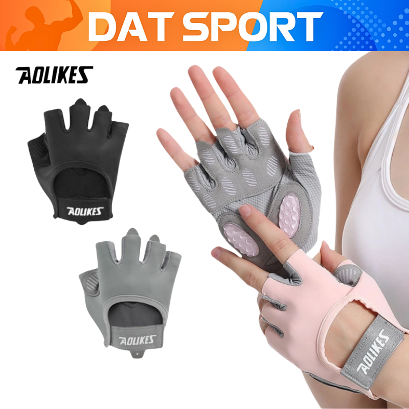Găng Tay Tập Gym AOLIKES 121 Cao Cấp , Lòng Bàn Tay Dầy Dặn , Thời Trang , Thể Thao , Yoga, GYM