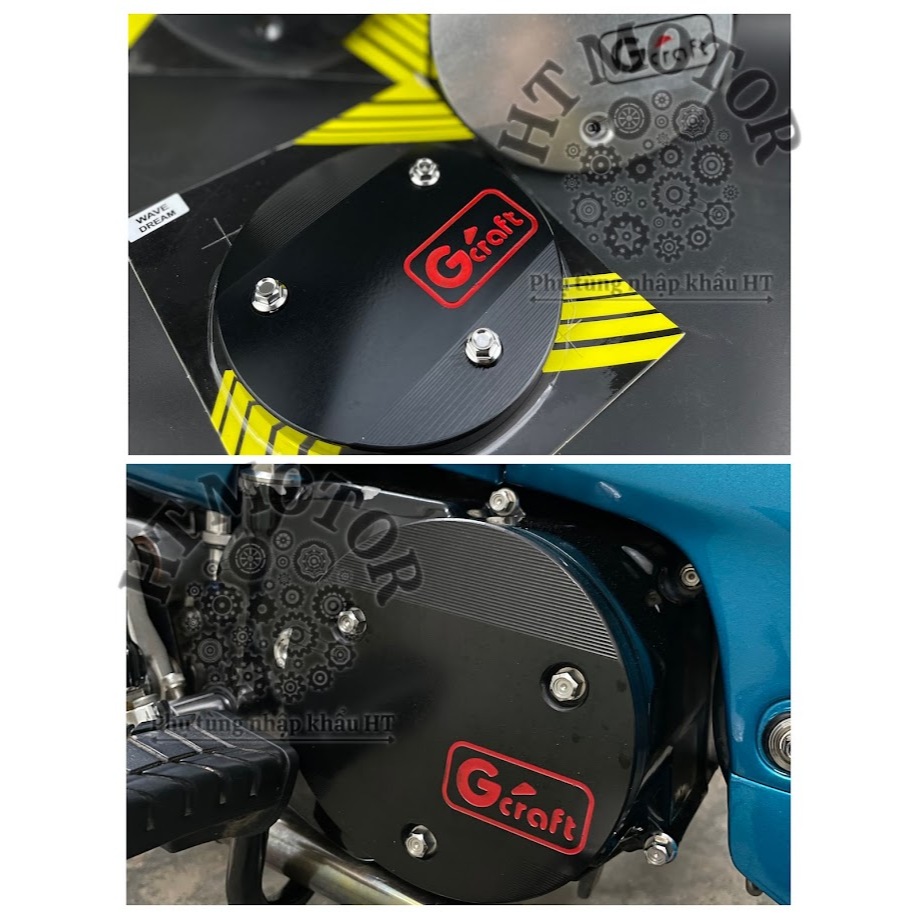 Ốp Nắp Nồi Gcraft Nhôm CNC Lắp Dòng Xe ( Wave ,Dream ,Future) Đã Kèm Ốc