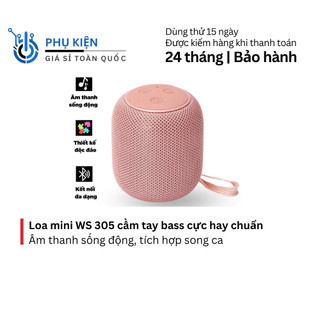  Loa bluetooth mini Deiog Ws 305 nghe liên tục 5 giờ bass mạnh cho laptop PC kèm dây treo 