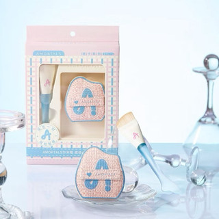 Bộ đôi Makeup AMORTALS đa năng gồm bông mút Marshmallow dùng khô/ ướt và cọ dàn nền tiên cá dạng phẳng