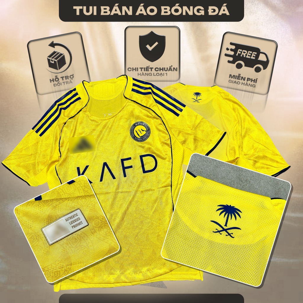 Áo Al Nassr Vàng 2025/26 | Áo Bóng Đá Bản Chuẩn Player Cao Cấp