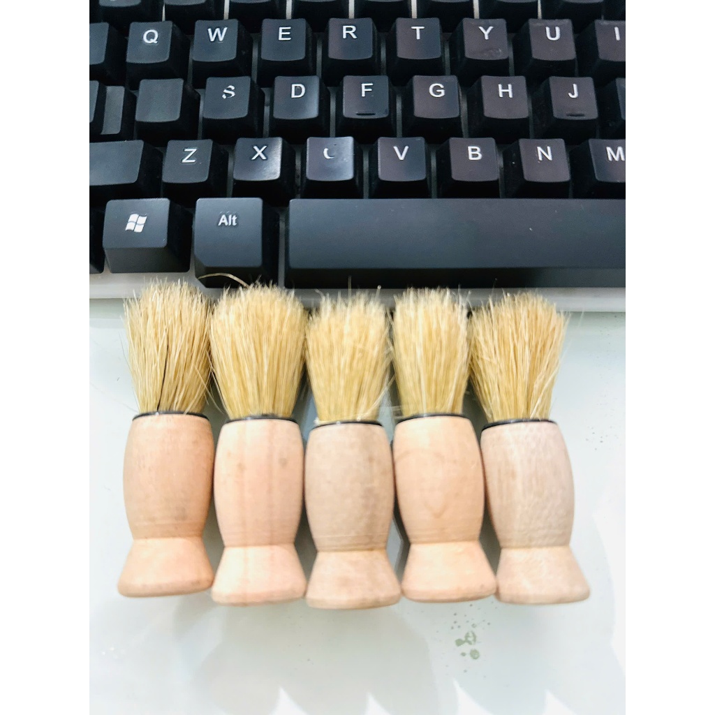 Sét Chổi Quét Bọt Cạo Râu Cán Gỗ(  5 cái )