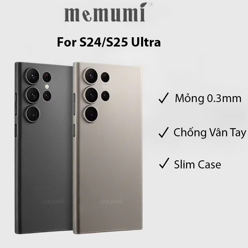 Ốp lưng Memumi siêu mỏng 0.3 mm cho Samsung S26 S25 ULTRA S24 ULTRA S23 ULTRA Note 10 plus / Note 10 pro / NOTE 10