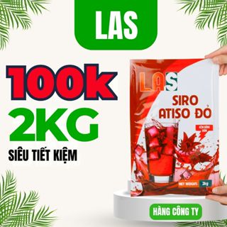 [2KG siêu tiết kiệm] Siro bông atiso đỏ LAS có bông giòn, sạch sẽ, dùng pha chế giải khát - Hàng công ty