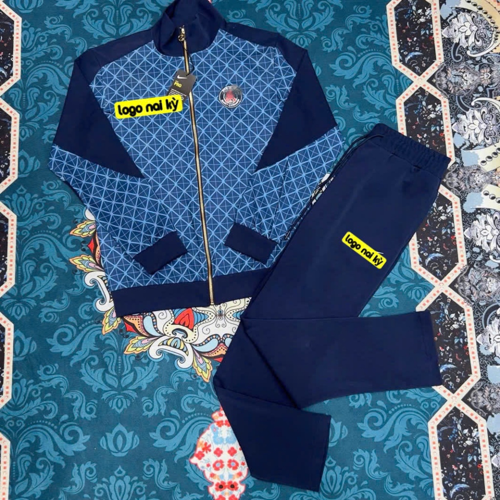 Bộ Đồ Dài Tay nam nữ Logo PSSG in 3D xanh Phối Quần Quần Nỉ Cho Các Boy Phố Đi Phượt Đi Chơi hot 2026