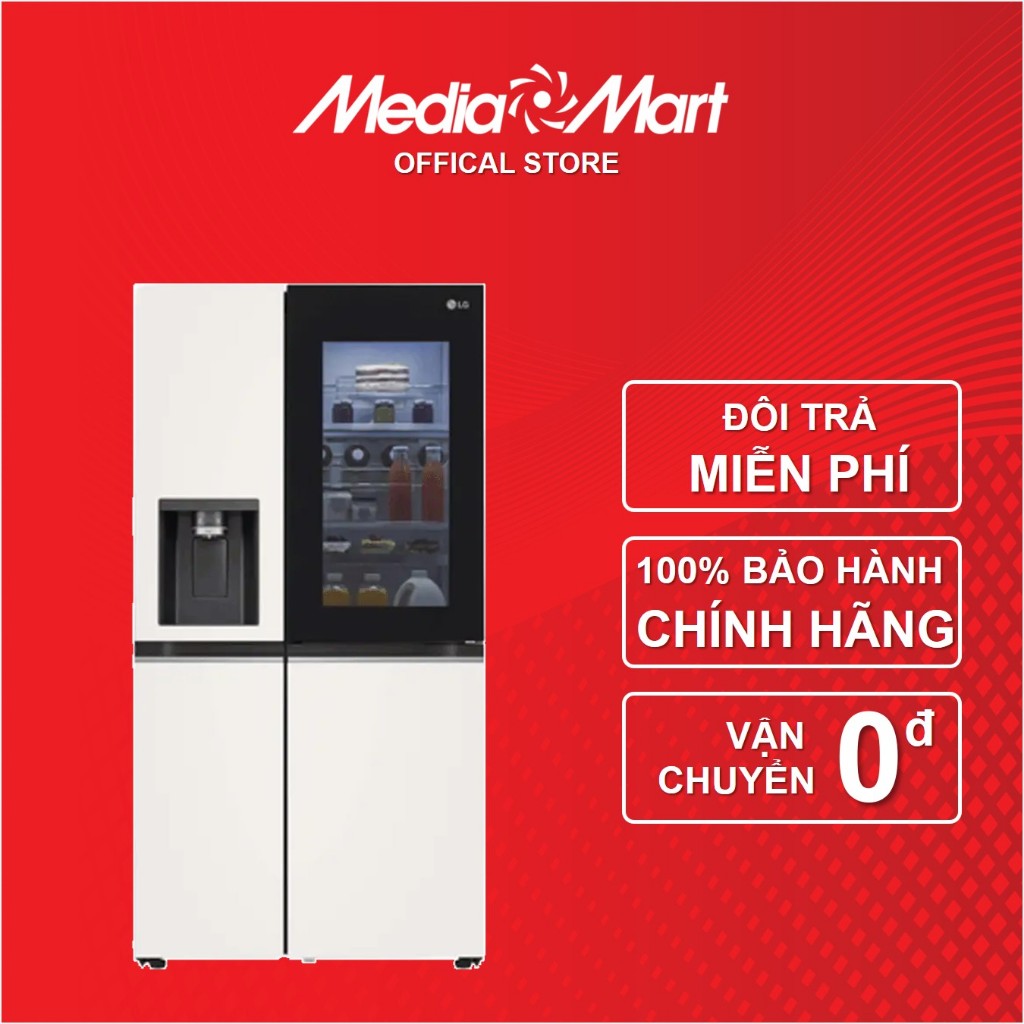 [MediaMart-FREESHIP] Tủ lạnh SBS LG Inverter 635L GR-X257BG
