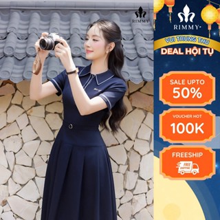 RIMMY – AKALI Váy Polo Nữ Tuytsi Dáng Dài Cổ Đức Thanh Lịch Công Sở Dạo Phố
