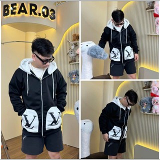  Áo Khoác Hoodie Phối Túi In Lệ Vi Siêu Chất. Áo Hoodie Nam Nữ Túi In Eo Vì Phối Mũ 2 Lớp Chất Vải Nỉ Tàu. 