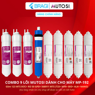  Combo 9 Lõi Lọc Nước Mutosi Sử Dụng cho máy lọc nước RO Model MP-192 RO 50GPD T33 Min Bio alk nano 
