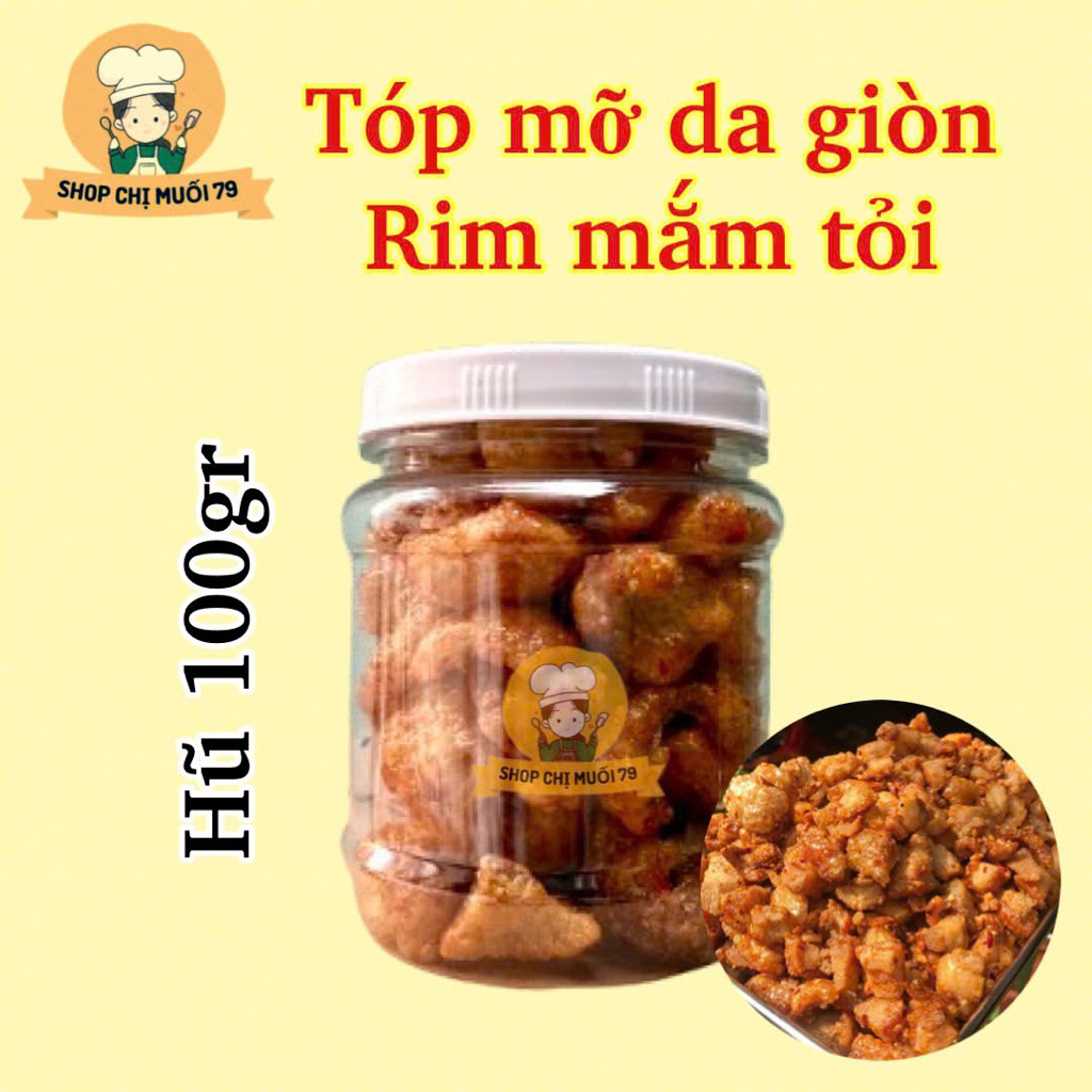 Tóp mỡ mắm tỏi ớt da giòn hũ 100gr