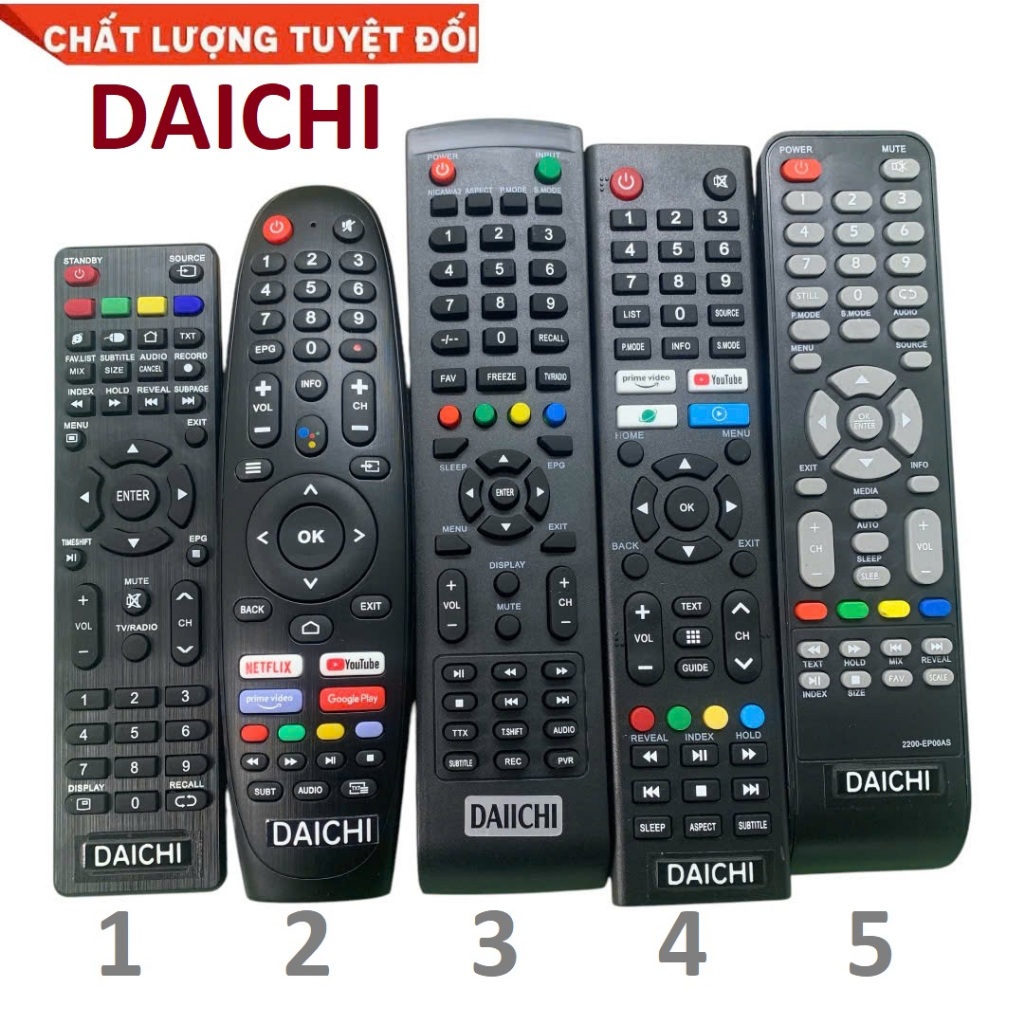 Điều khiển tivi Daichi giọng nói và mẫu thường, remote tv daiichi smart/led/lcd 32inh