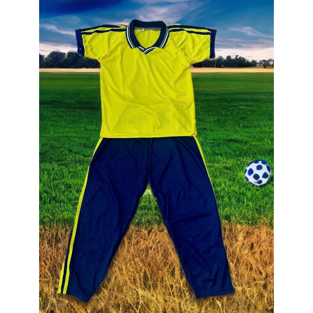 (COMBO 2 SỌC VÀNG)Áo Thun Thể Dục+ Quần thể dục.Đồng phục thể dục Học Sinh Nam Nữ Các Cấp 1 2 3 Cott