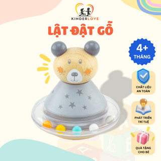  Đồ chơi gỗ Montessori lật đật gỗ đồ chơi thông minh cho bé từ 4 tháng tuổi kích thích vận động thị giác | KINDERLOVE 