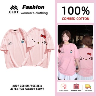  áo thun nữ Hồng 100%cotton Hello kitty  áo girl phố style xinh bigsize CLOT local brand 