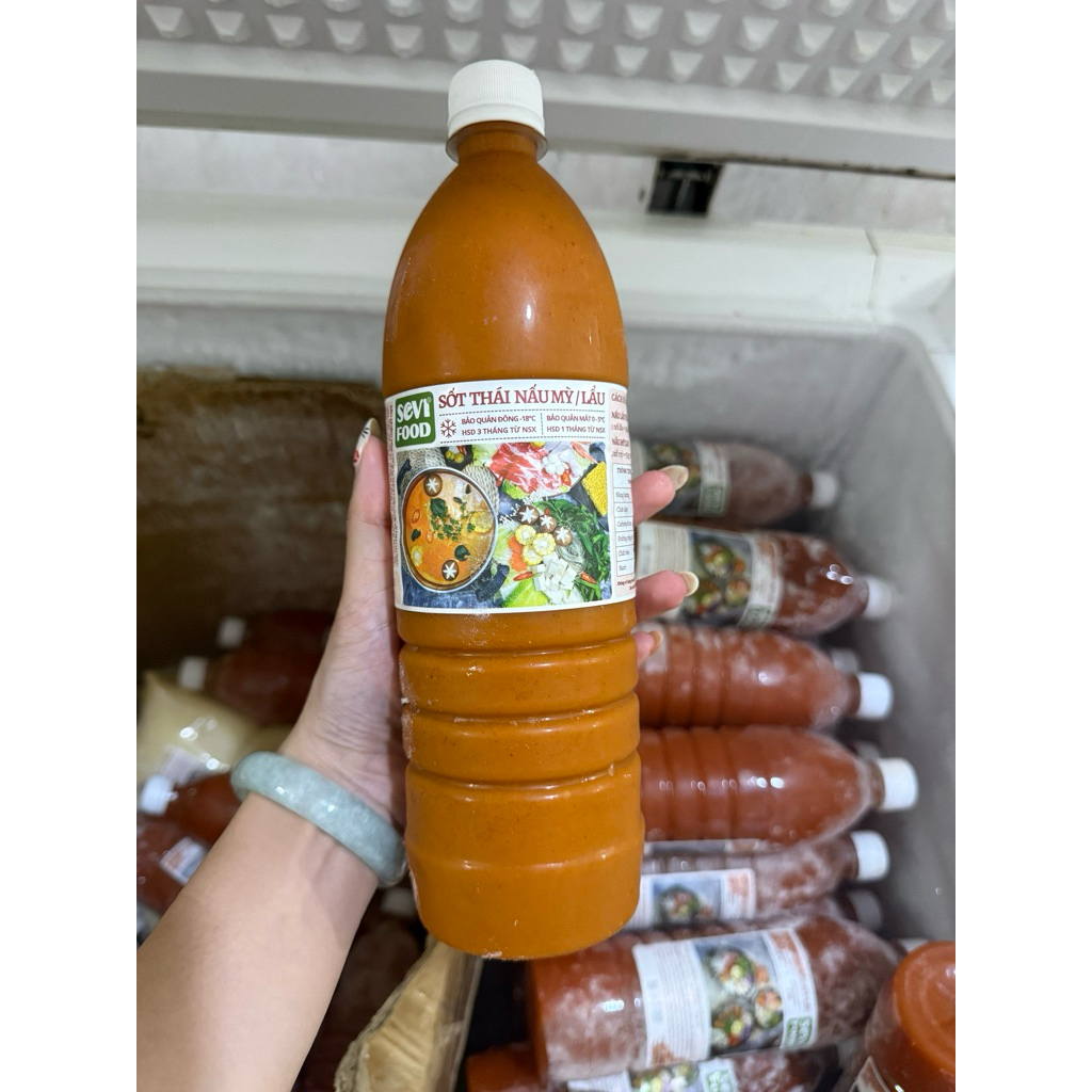 [SẴN] Nước Cốt Lẩu Thái Làm Lẩu Ly - sốt Nấu Mỳ Cay vị Lẩu Thái ĐÓNG CHAI 1L- KÈM HƯỚNG DẪN