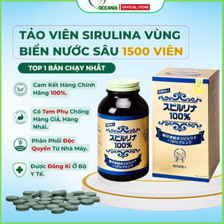  Tảo Xoắn Nhật Bản SPIRULINA Vùng Biển Nước Sâu 1500 Viên  Hàng Chính Hãng  Có Tem Phụ Tăng Sức Đề Kháng Hồi Phục Cơ Thể 