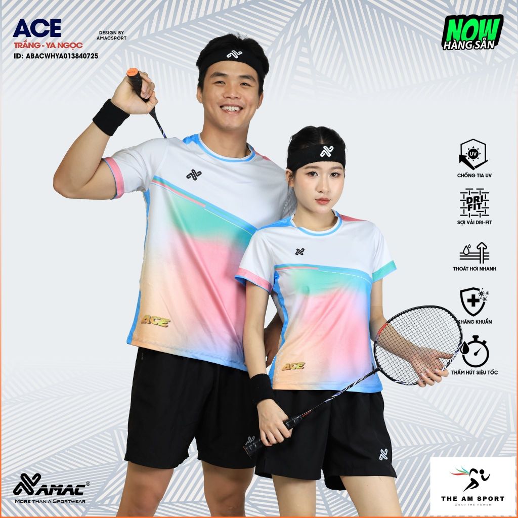 [In Tên & Số] Bộ Quần Áo Cầu Lông AMAC Ace - Thoáng Mát, Thấm Hút Tốt | The AM Sport
