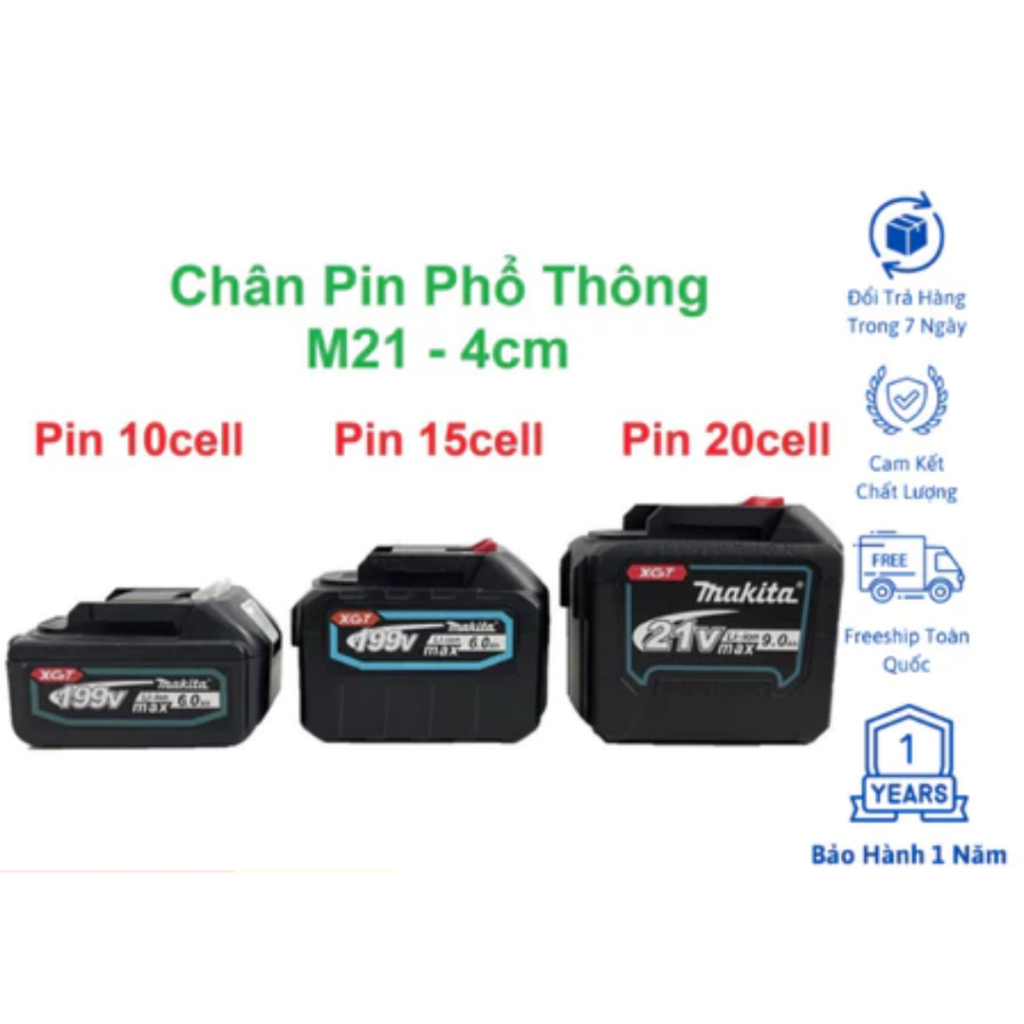 Pin 10cell-15cell-20cell chân pin phổ thông