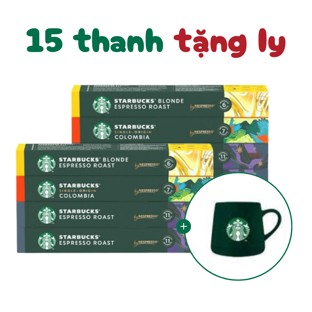 [CHÍNH HÃNG] Cà phê viên nén Starbucks Nespresso sẵn 15 vị 2025 new Ristretto Shot
