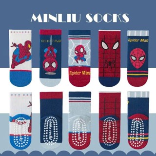   SET 10 ĐÔI  Tất chống trượt người nhện Spider Man xuất Hàn tất bé trai siêu nhân nhện 