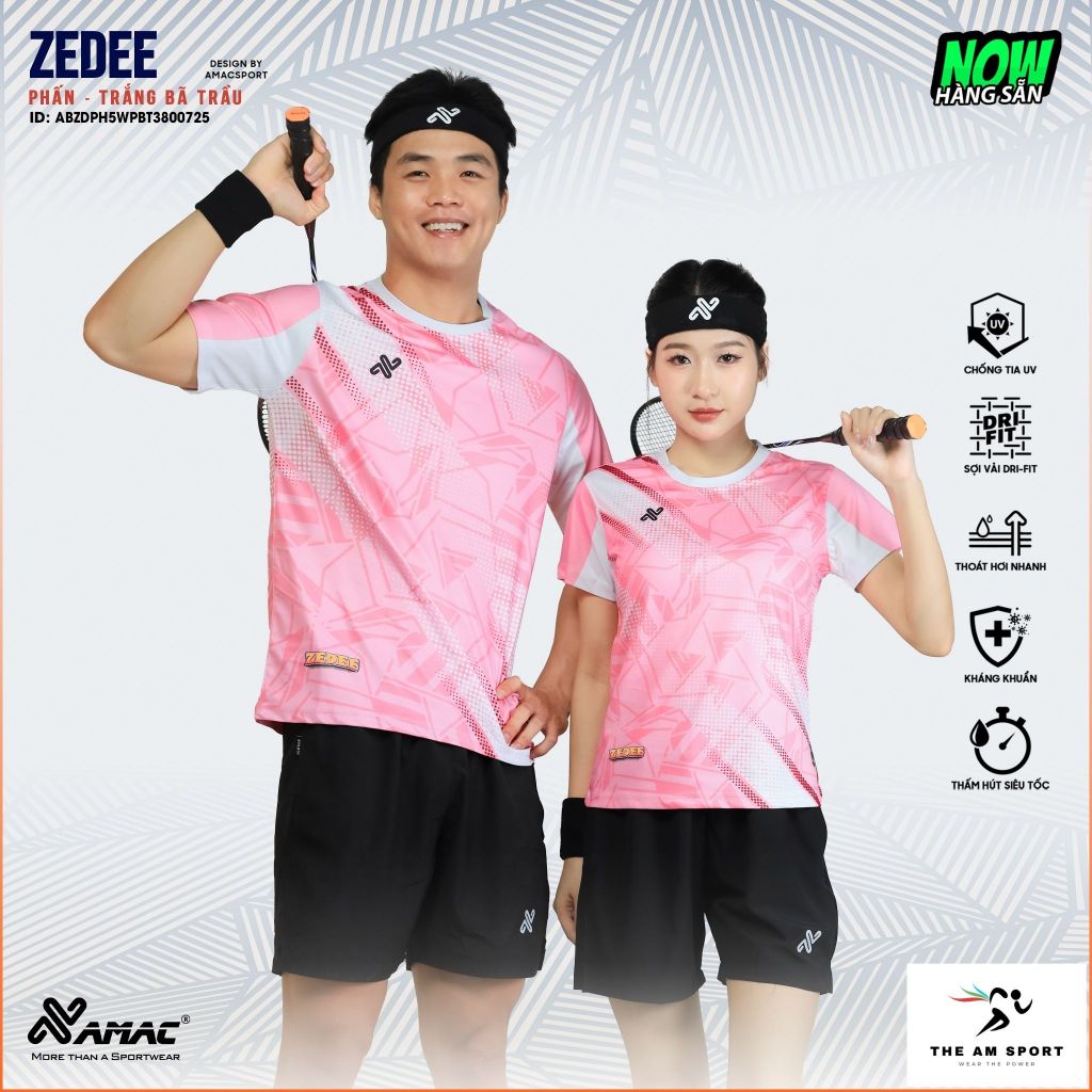 [In Tên & Số] Bộ Quần Áo Cầu Lông AMAC Zedee - Thoáng Mát, Thấm Hút Tốt | The AM Sport