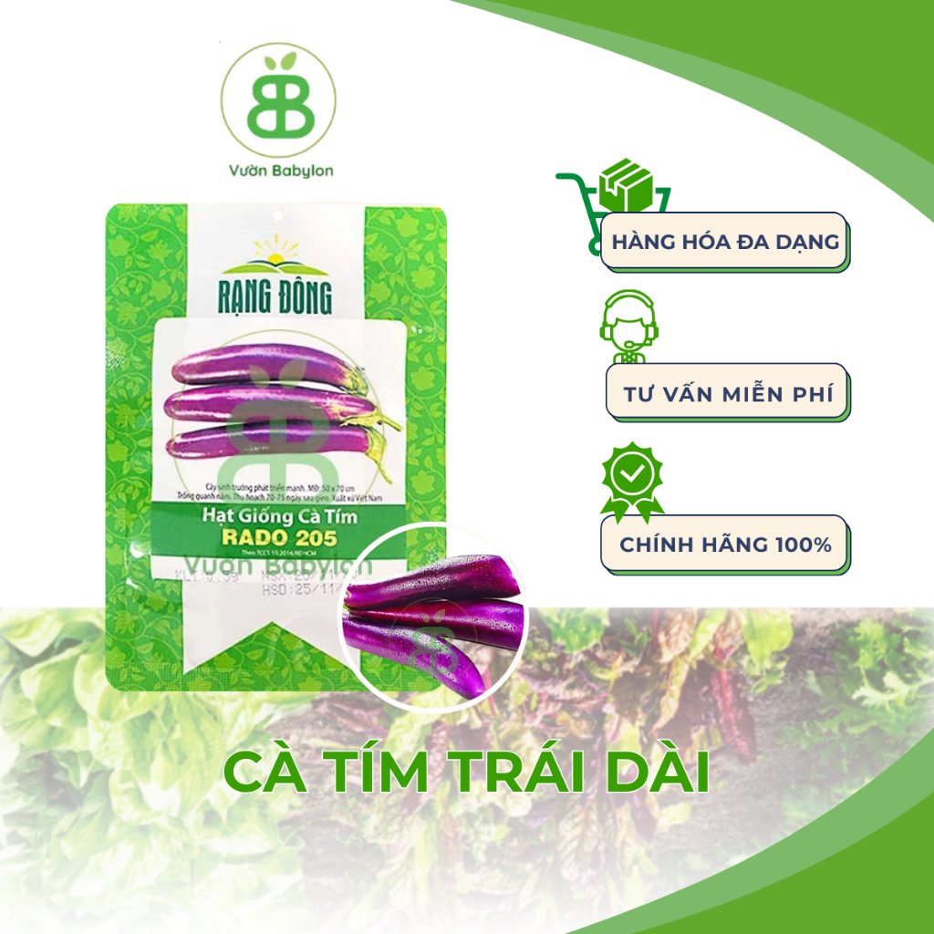 Hạt Giống Cà Tím Trái Dài 0,5G