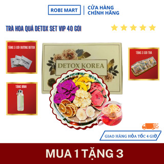  Set 40 gói trà detox hoa quả sấy lạnh Robimart - Tặng bình 300ml mật ong đường 
