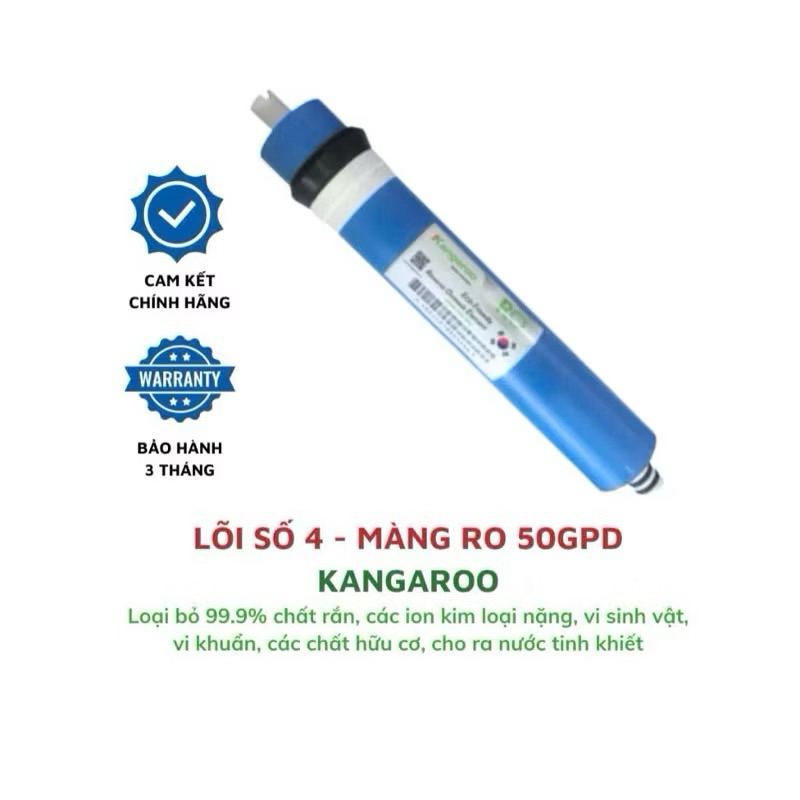 Màng RO Kangaroo, Màng RO Chính Hãng Chất Lượng Cao Lõi Lọc Kangaroo Số 4 Của Máy Lọc Nước RO tặng k