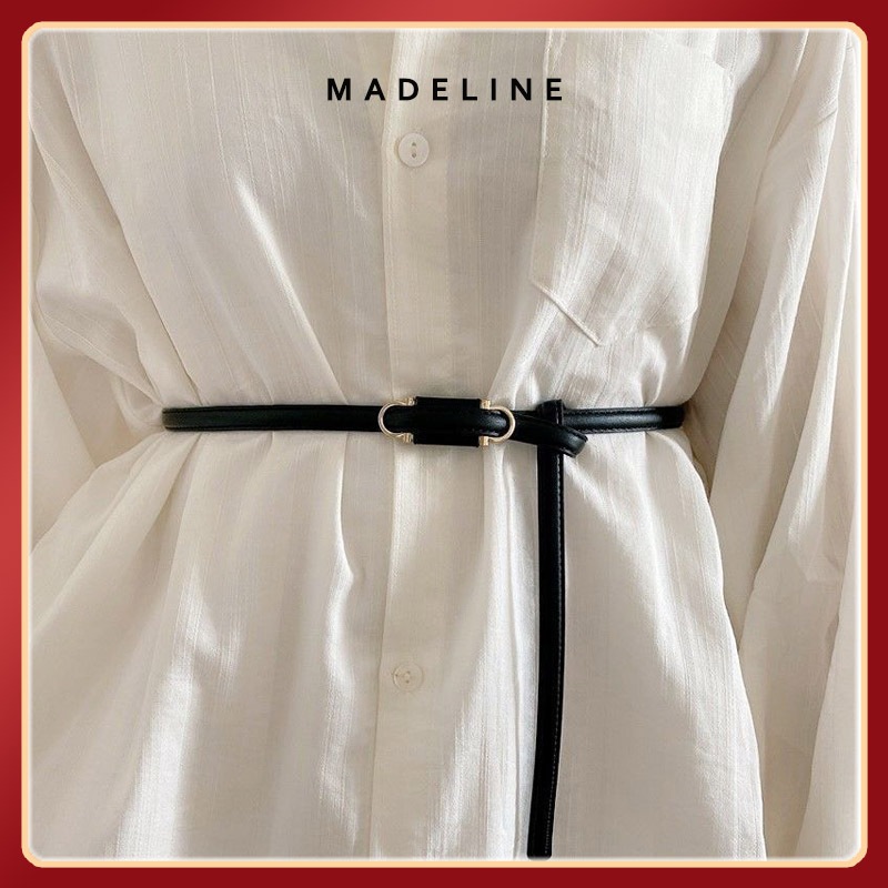 Thắt lưng nữ DN33 dây nịt nữ bản nhỏ không lỗ dạng mảnh 1cm phối blazer, đai váy nhỏ mặc đầm