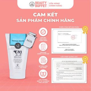   Cleanser  Sữa rửa mặt trắng da và tạo bọt Beauty Buffet Scentio Milk Plus Whitening Q10  Facial Foam 100ml 