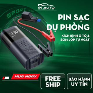 Pin Sạc Dự Phòng Kích Bình Ô Tô & Bơm Lốp Tự Ngắt - Giải Pháp Đa Năng Cho Xe Hơi, Xe Máy, Du Thuyền 91 auto