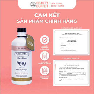 Kem tắm sáng da Scentio Double Milk Triple Bright Bath Cream 350ml