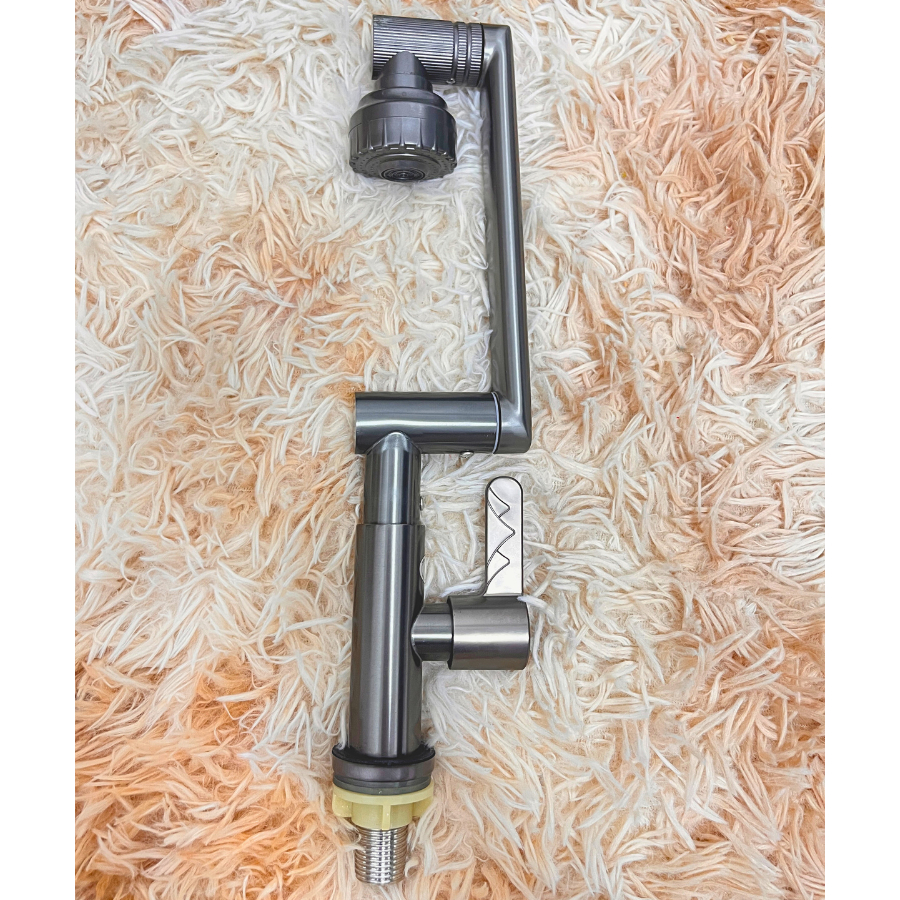 Vòi rửa chén lạnh inox 304 cao cấp xoay 720 độ đa năng